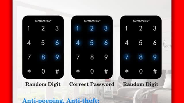 Smart Door Lock Work with Alexa for Home Security SMONET Electronic Keypad