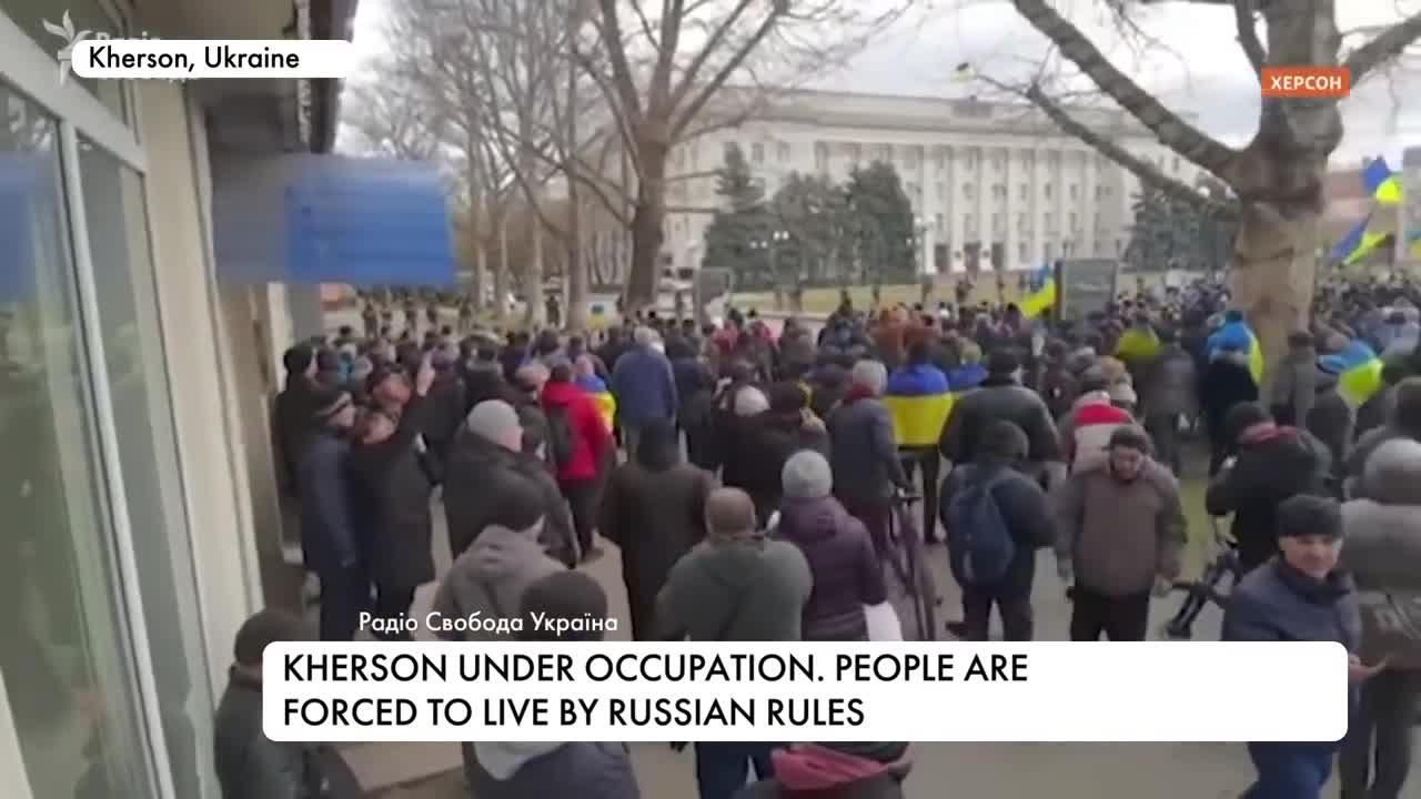 Ukraine's Kherson under Russian occupation. People are forced to live by Russian rules