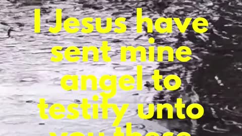 JESUS SAID... I Jesus have sent mine angel to testify unto you these things in the churches.