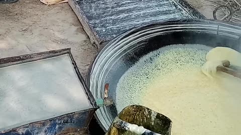 Desi style sugar making