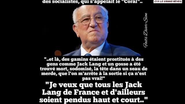 JACK LANG UN AUTRE SIONISTE PÉDO-PROTÉGÉ DE LA CASTE MAÇONNIQUE !!!