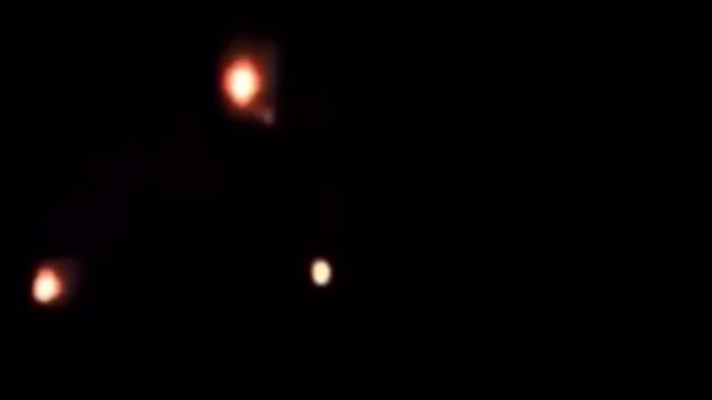 Triangular UFO or TR 3B Astra in the night sky