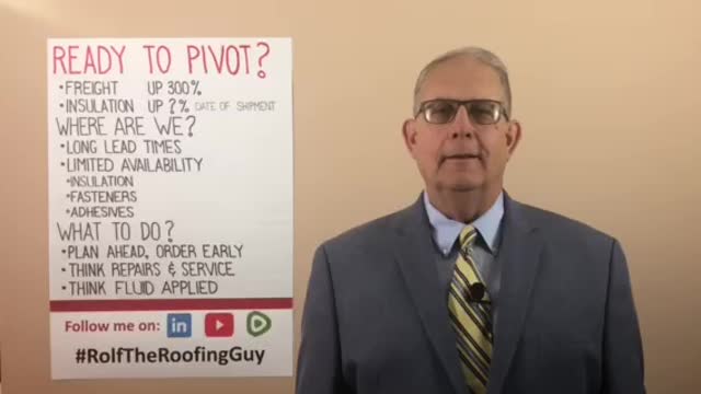 Are you ready to pivot? New approach for Roofing this year. With #RolfRoofingGuy