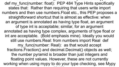 mypy type hint Unionfloat int gt is there a Number type