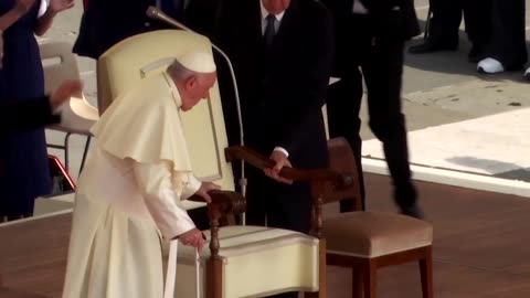 Pope leads first general audience after surgery