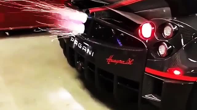 Pagani huayra Fire blows