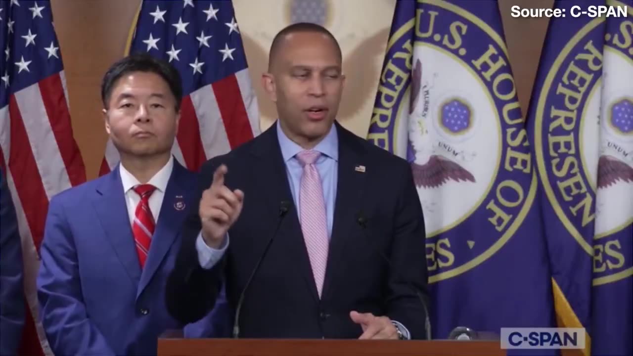 Hakeem Jeffries Word Salad when asked about Trump's Agenda to Secure U.S./Mexico border.