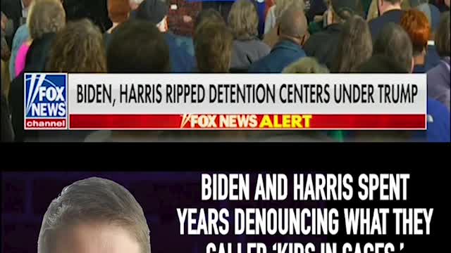 BIDEN/HARRIS PUT KIDS IN 'CAGES' AFTER YEARS OF DENOUNCING IT