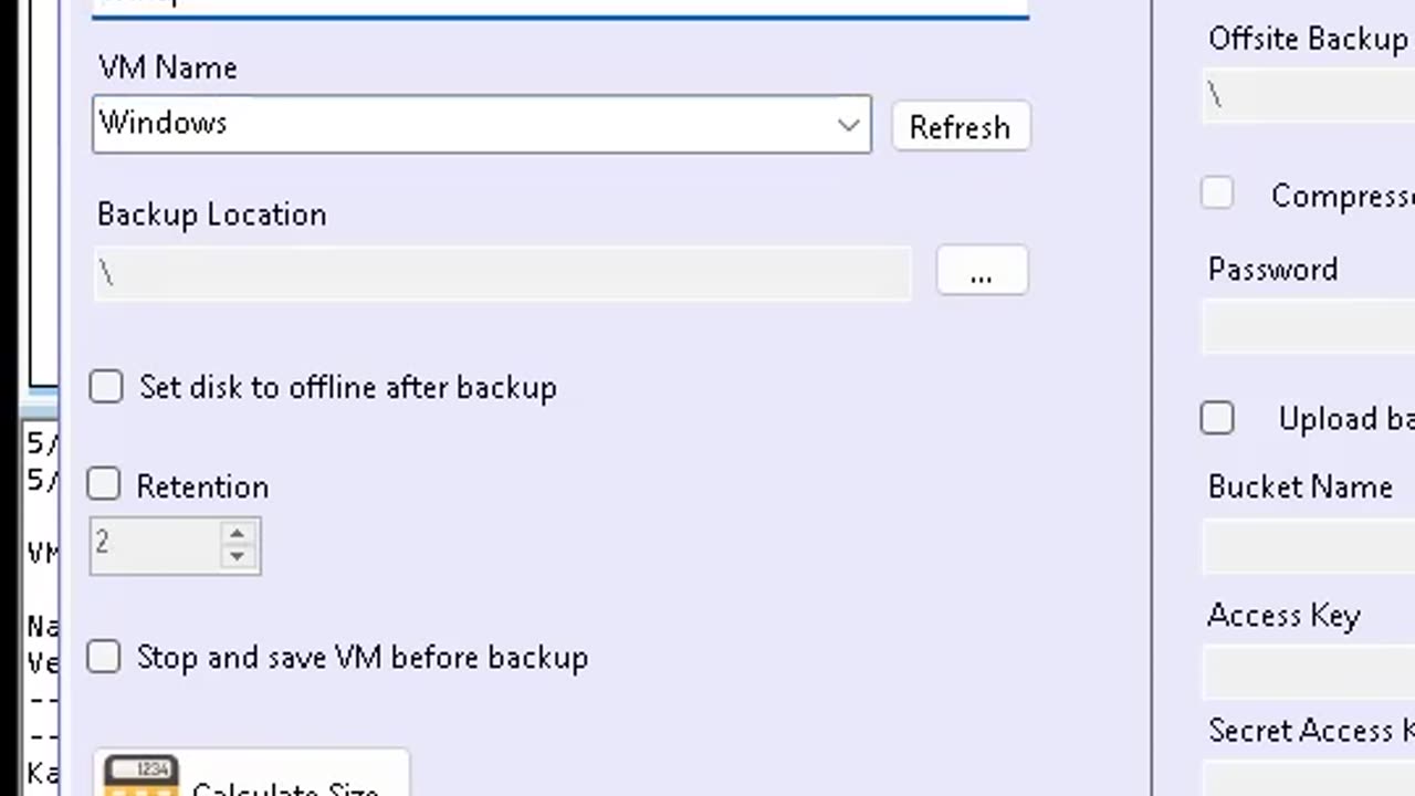 Synergy Hyper-V Backup: How to take a backup