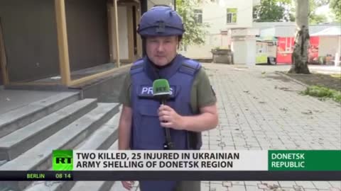 Donbass civilians under heavy shelling by Kiev troops.