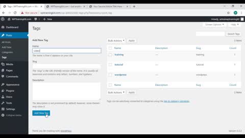WP Training Video -13/ How to add categories and tags in your post