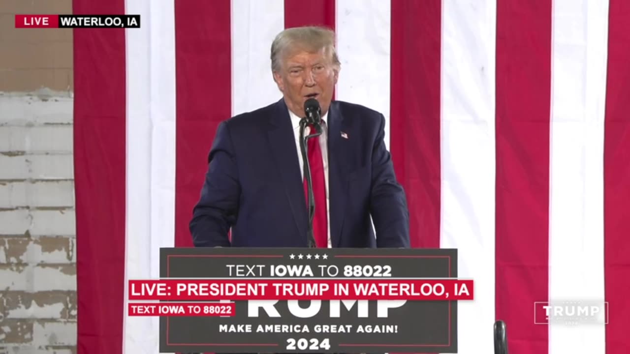 President Trump in Waterloo, IA 7th october 2023