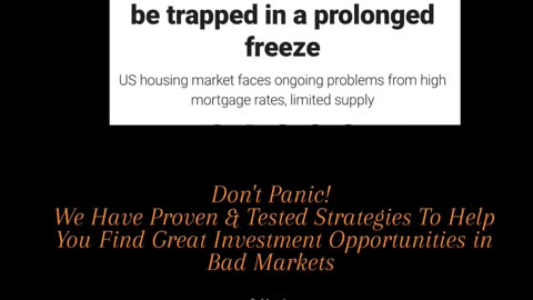 US Housing Market Freeze? 🥶