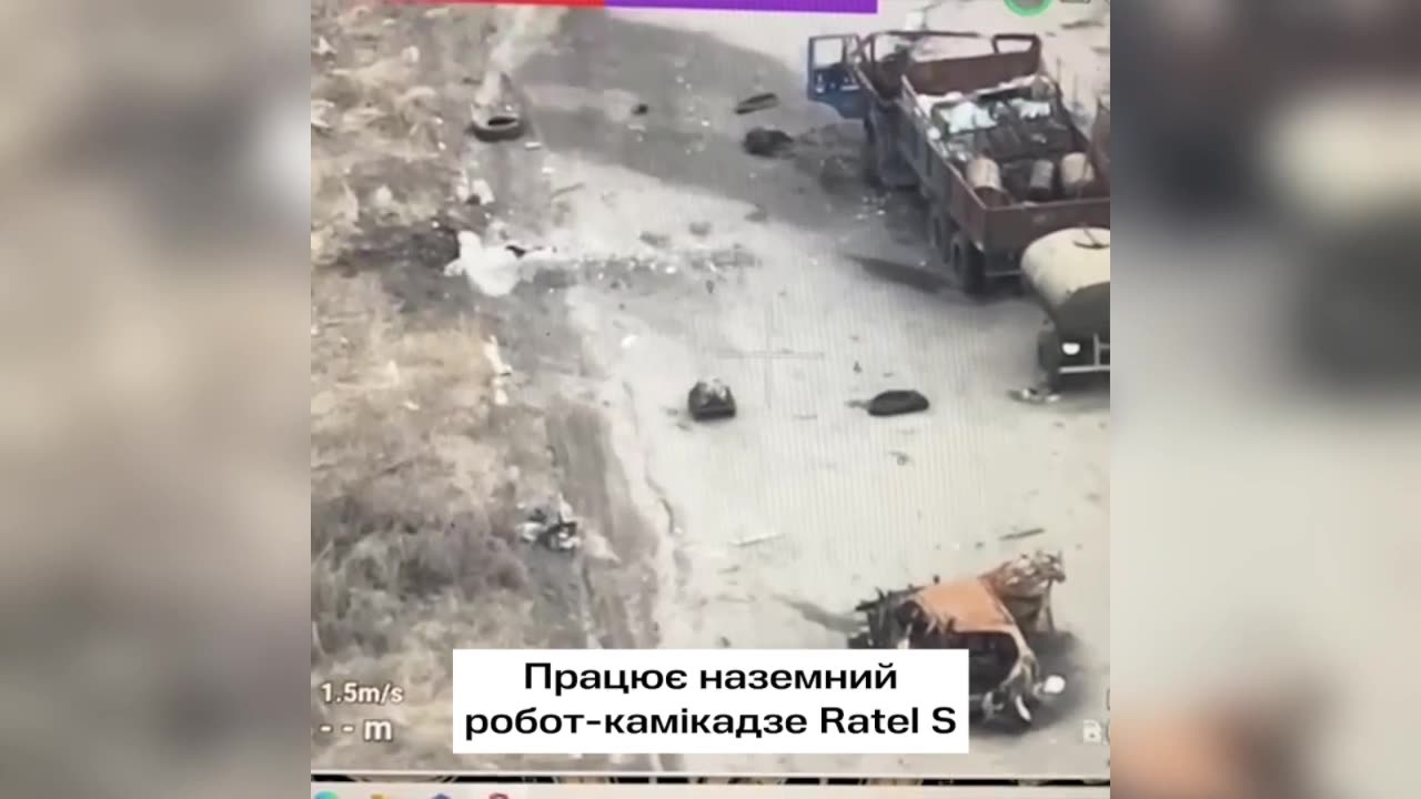 Ukrainian RC Detonating Ground Drone Drives into Russian Bunker and Explodes