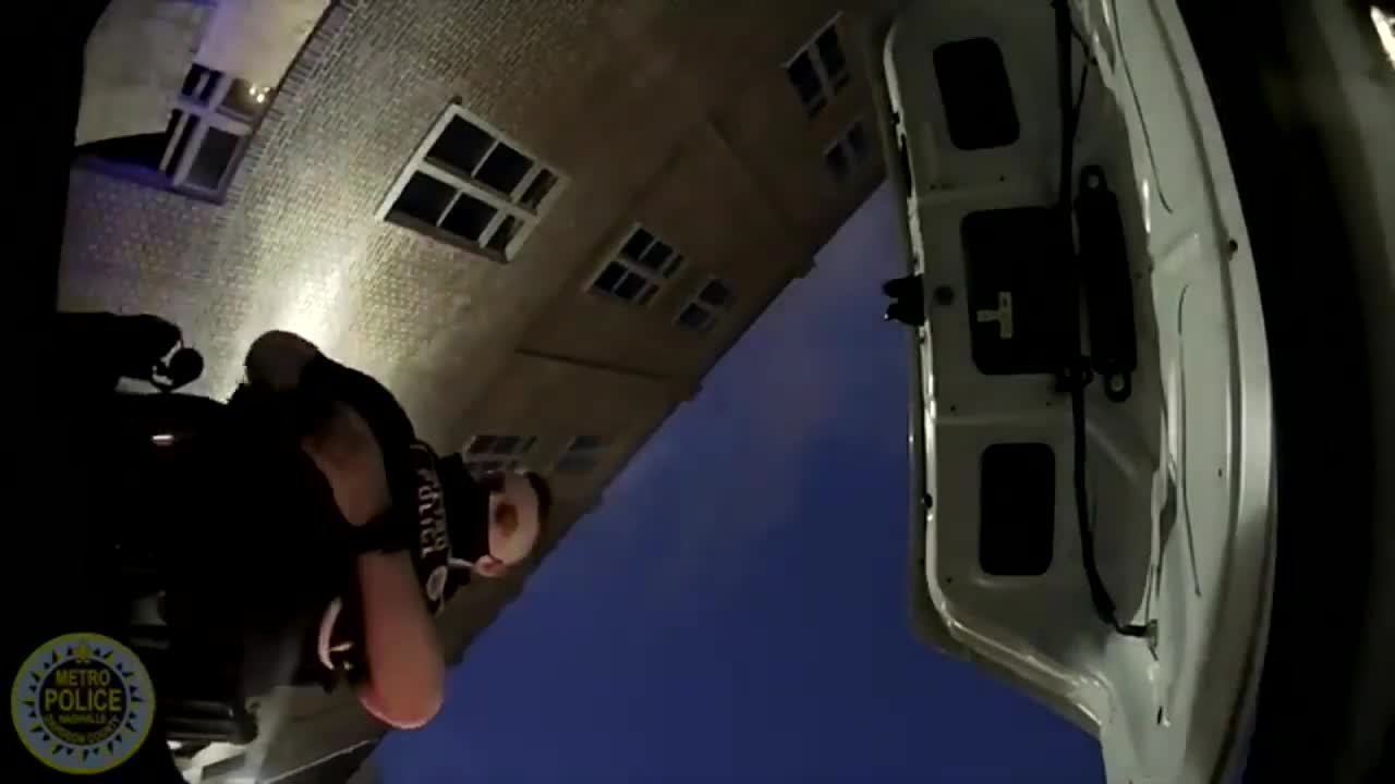 Released police bodycam footage of time of the explosion in Nashville