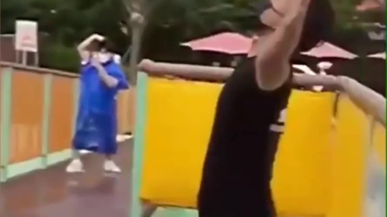Luckily he was wearing a mask to protect himself