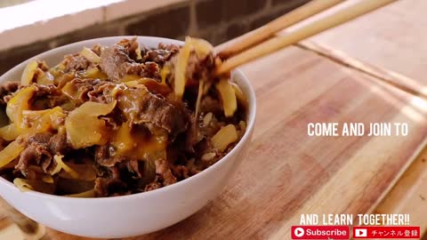 Gyudon Recipe / Japanese Beef bowl / 牛丼