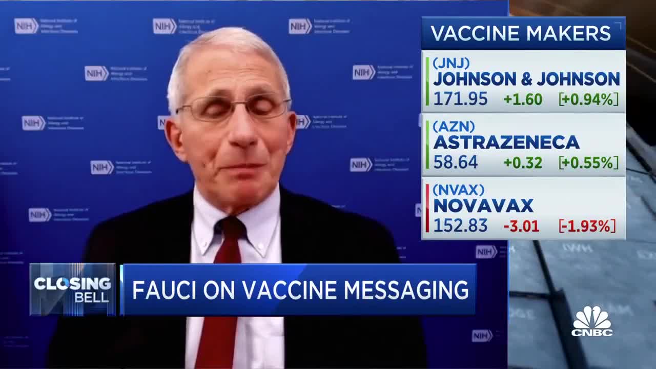 Dr. Fauci on CNBC explaining why Vaccines don't Work " people interpret it wrong