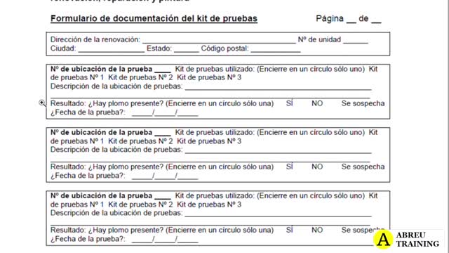 Formulario de Documentación del Kit de Pruebas