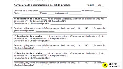 Formulario de Documentación del Kit de Pruebas