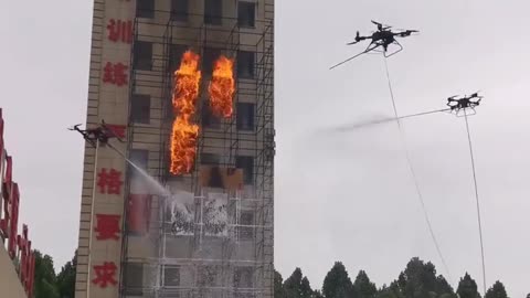 Firefighting drones