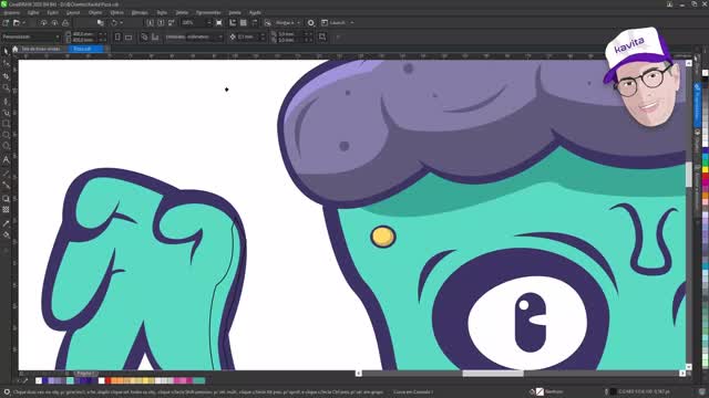 Zombie vectorization in Corel Draw / Vetorização de zumbi no Corel Draw