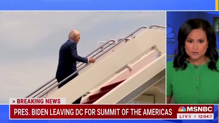 Bumbling Biden Trips Up Stairs To Air Force One, Again
