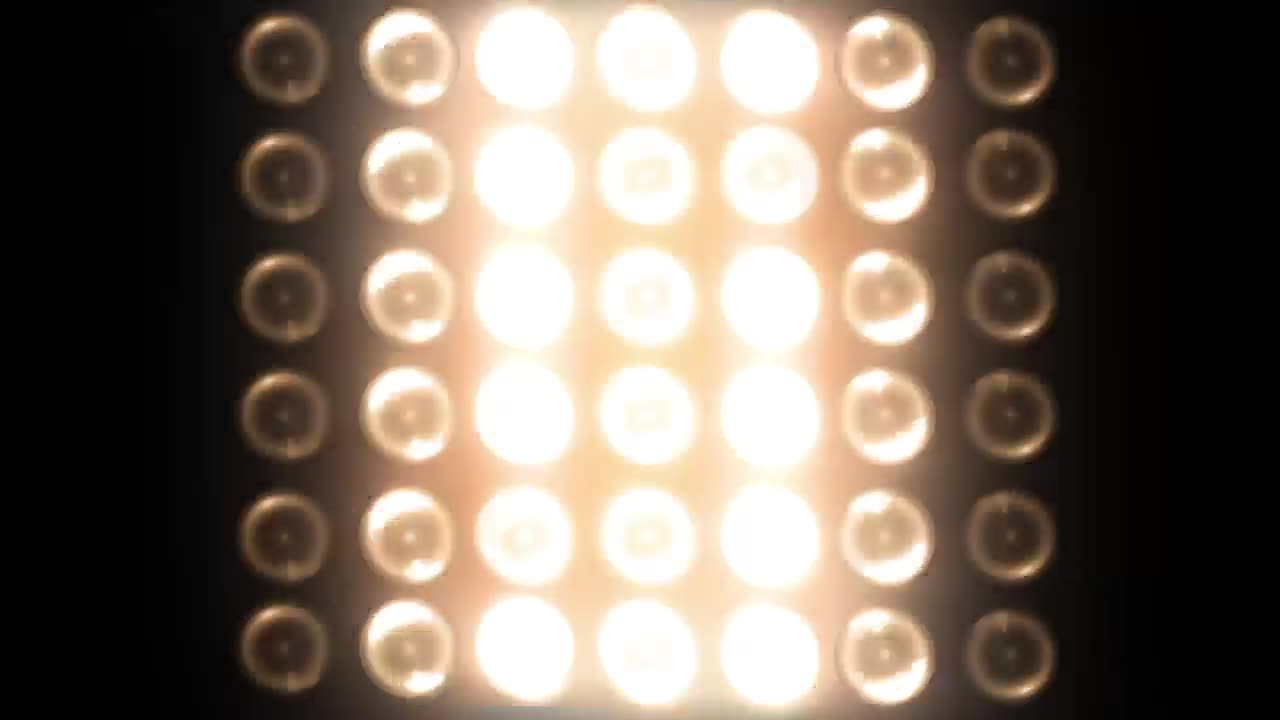 Display of small lights that turn on in sequence