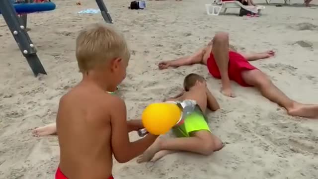 Little Terminator on the beach