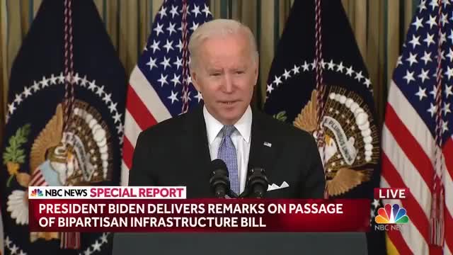 President Biden Takes Questions After Passage of Infrastructure Bill in House