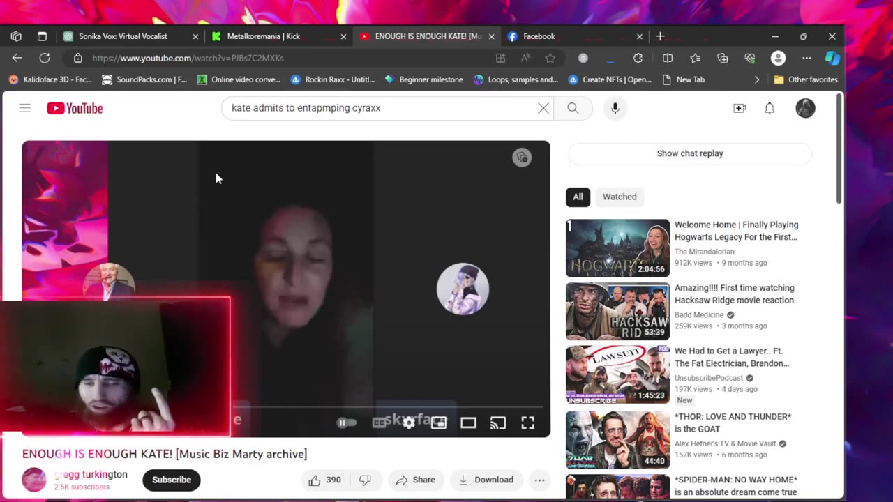 Cyraxx aka Shadowblade YouTube 11-10-23 - Proving Kate had No Grounds and was committing Entrapment