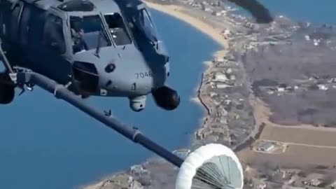 Refueling helicopter in mid-air!