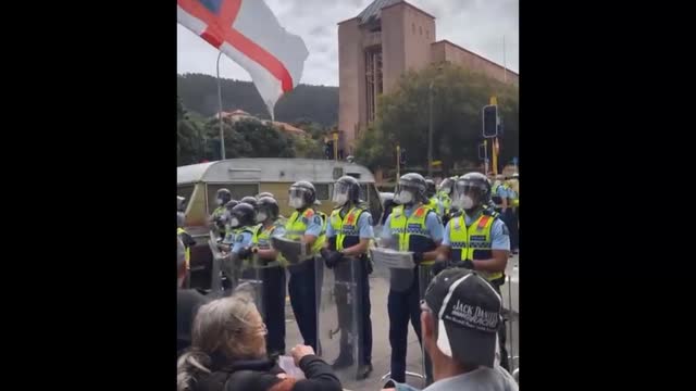 Police Brutality at Freedom Village, Wellington, NZ March 2, 2022