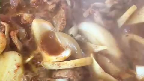 Sweet and spicy Korean duck dish