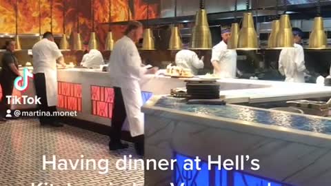 Having dinner at Hell's Kitehen in Las Vegas and noticed we were sitting next to Nicholas Cage.
