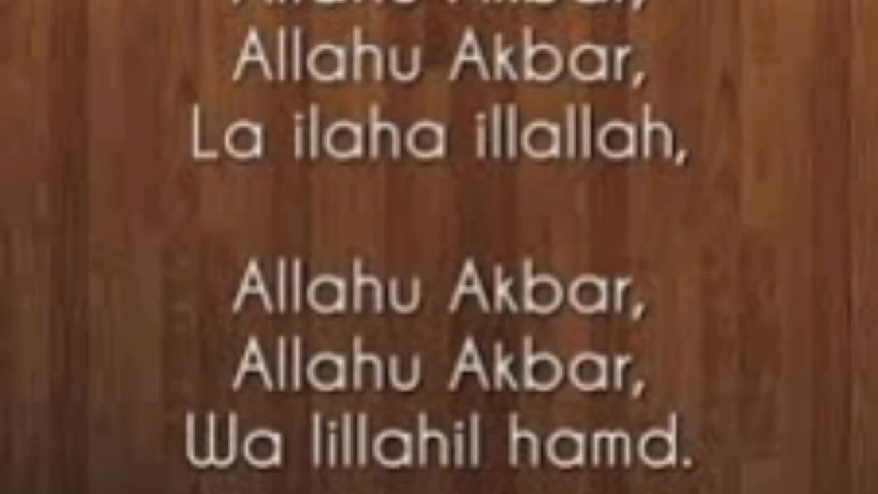 Takber,Tahlil wa Tahmed