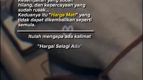 Hargai selagi ada