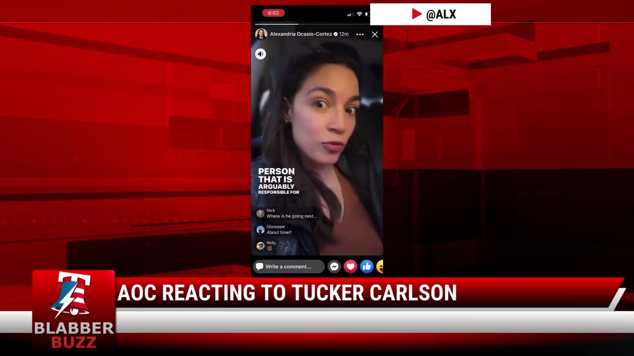 AOC Reacting To Tucker Carlson