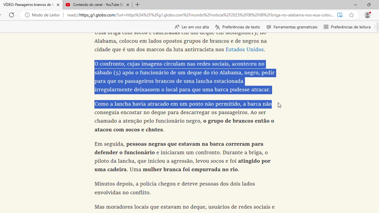 Passageiros brancos de lancha agridem funcionário negro nos EUA, e confronto vira briga generalizada