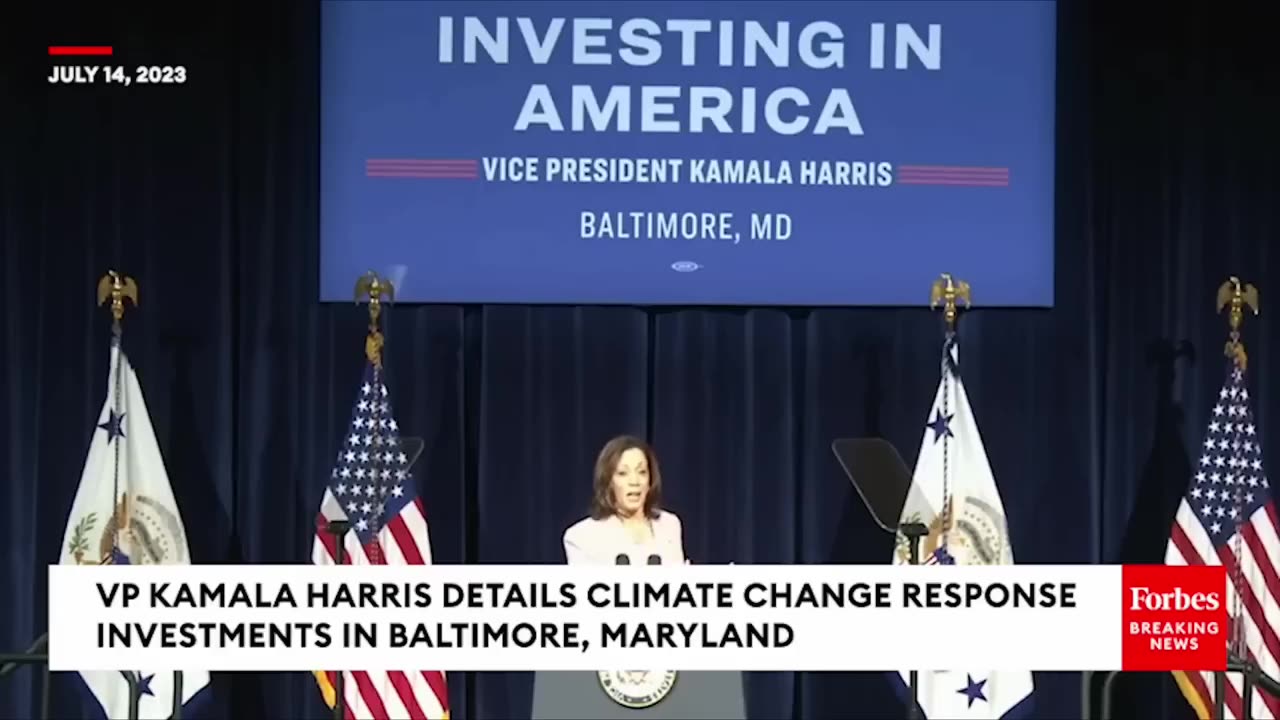 La vicepresidente USA Kamala Harris dichiara di "ridurre la popolazione" il venerdì 14 luglio 2023 a Baltimora nel Maryland davanti al pubblico che la applaude..non si è sbagliata lo ripeto è il piano dell'agenda LGBT 2030🏳️‍🌈