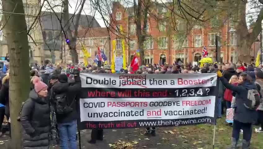 Protest Yesterday in the U.K for Freedom against Mandates & restrictions