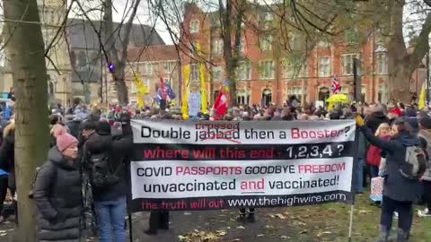Protest Yesterday in the U.K for Freedom against Mandates & restrictions