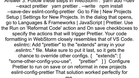 How to set same code formatting styles to WebStorm and VSCode