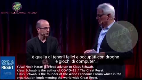 Sentite bene questo essere, Il dr. Yuval Harari (consulente personale di Klaus Schwab) 🤦🏻‍♂️