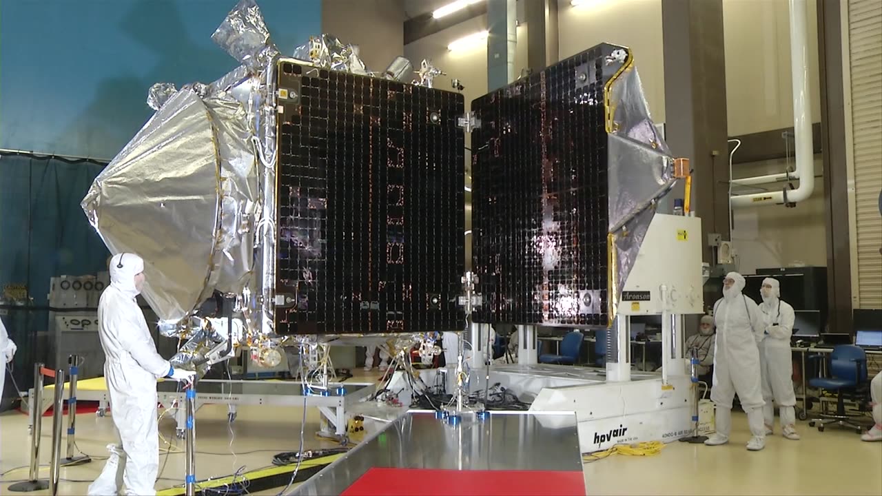 MAVEN Spacecraft Solar Array Deployment Test