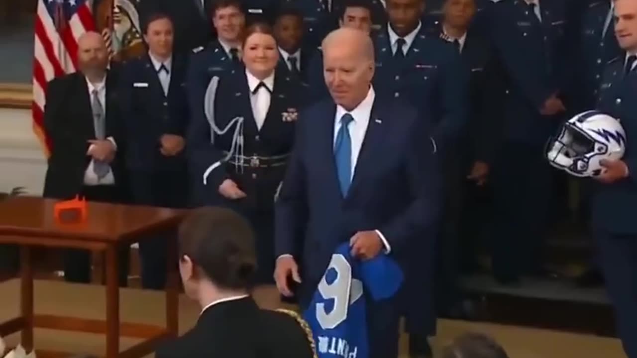 On Friday, Joey awarded the Commander-in-Chief’s Trophy to the Air Force Academy