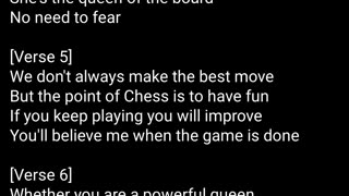 Chastity's Chess Challenge Scrolling Lyric Video for Mobile