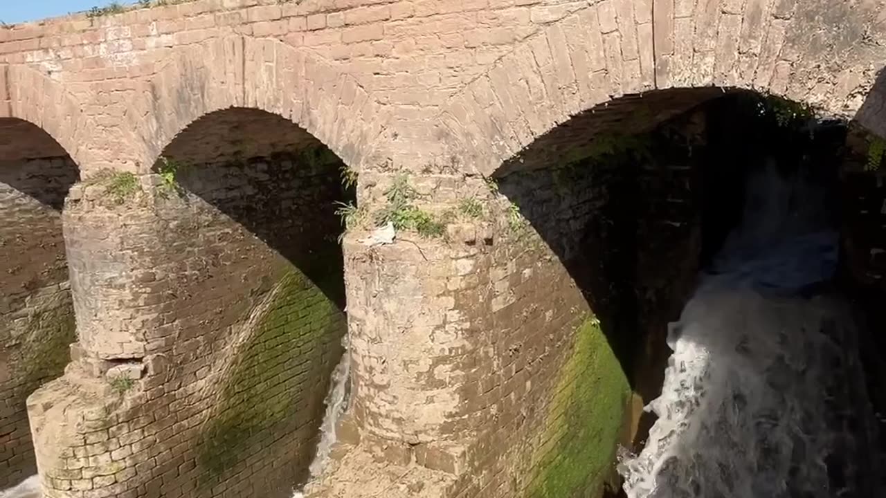 Beautiful water fall in Canal In Pakistan