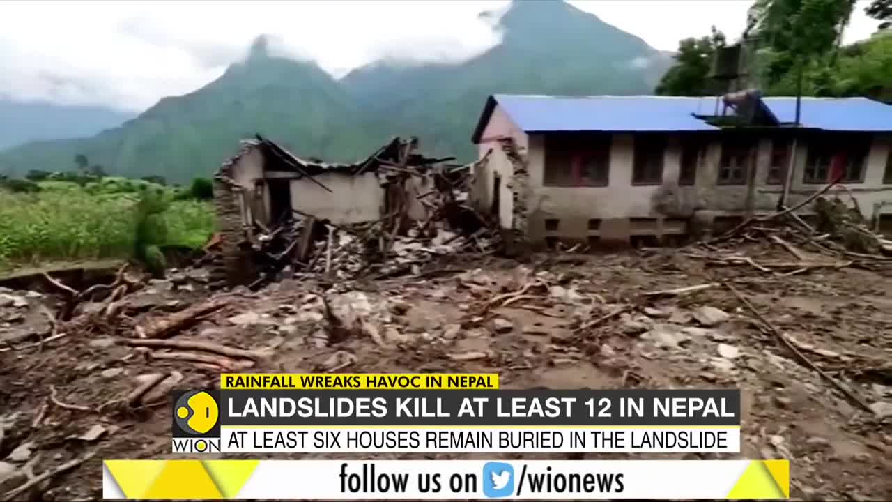 Landslides in Nepal kill 12 people, at least 21 missing