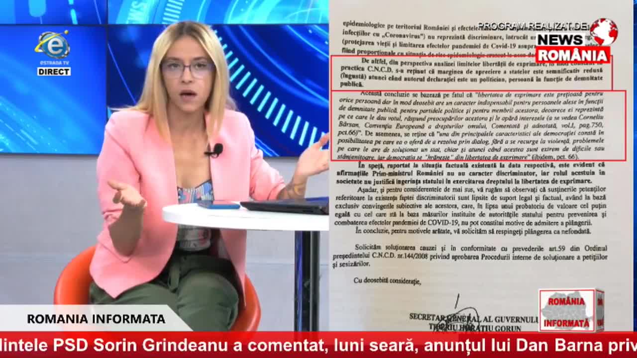România informată (News România; 07.09.2021)